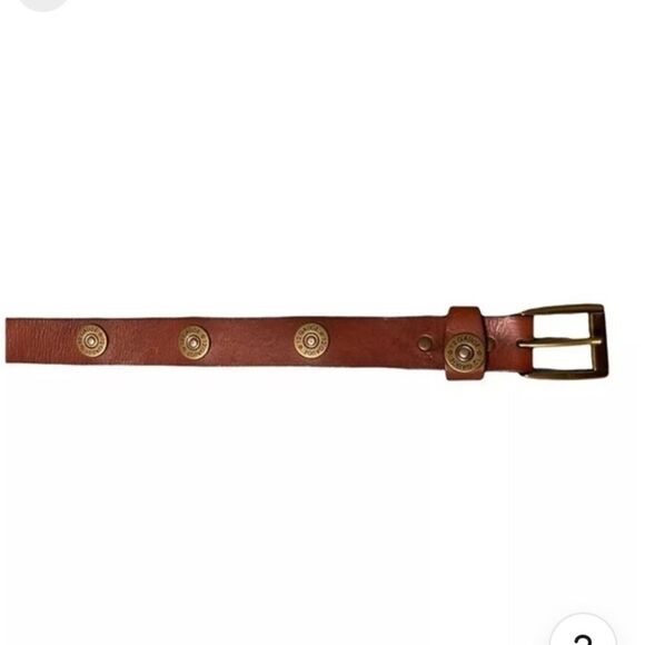 Nocona 12 Gauge Shell Brown Leather Belt main image 5